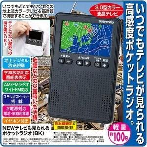 どこでも見られるテレビ付ラジオ　3.0型液晶カラーTV　地上デジタル放送　軽量 どこでも見られるテレビ付ラジオ3.0型液晶カラーTV地上デジタル