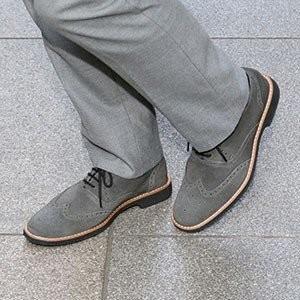 金谷製靴 カネカ 超撥水スエードカジュアルウイングチップ 4E