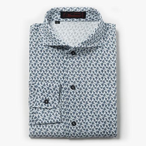 丸和繊維工業 メンブラーナ ドライビングシャツ 花小紋 長袖 181J109ZMA2 1枚 丸和繊維工業 メンブラーナ ドライビングシャツ 花小紋 長袖