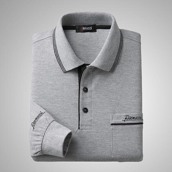 ピエルッチ 刺繍入り長袖ポロシャツ 5色組 5枚：5色×各1枚 : 産経