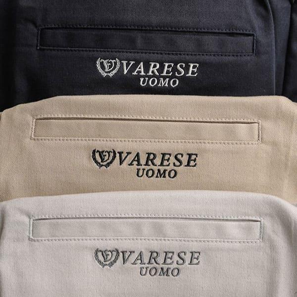 ヴァレーゼ・ウォモ 吸汗速乾楽らくストレッチチノパンツ 3色組 3本：3