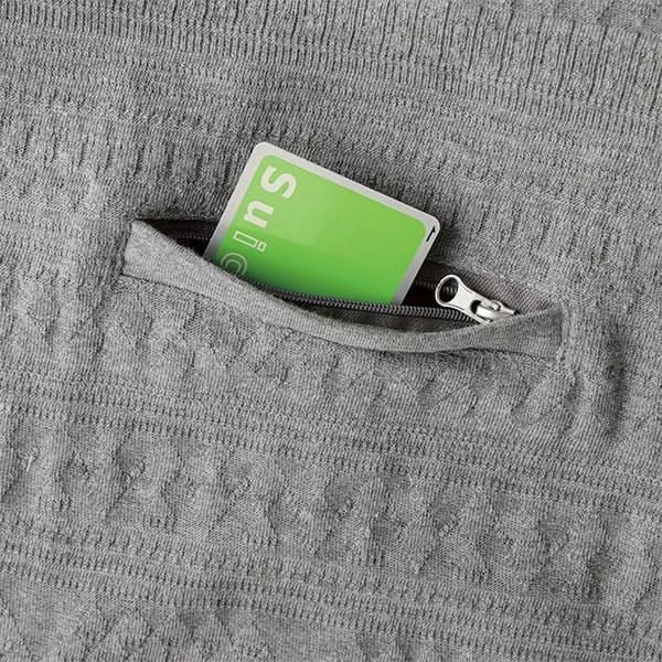 ファスナーポケット付き編地柄プルオーバー 3色組 3枚：3色×各1枚