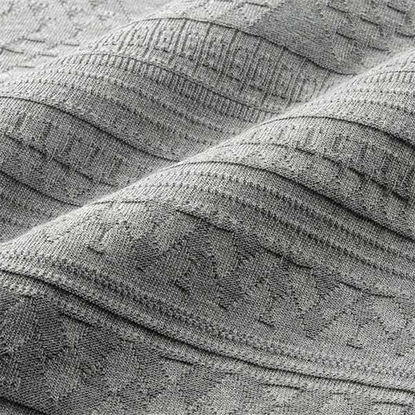 ファスナーポケット付き編地柄プルオーバー 3色組 3枚：3色×各1枚