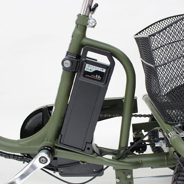 ミムゴ e-parton PLUS ノーパンク ロータイプ電動アシスト三輪自転車