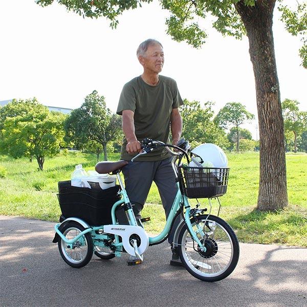 【引取限定】ACTIVEPLUS MG-TRM18APN 電動アシスト三輪自転車 楽天市場】【直送】 ノーパンク 電動 アシスト 三輪自転車 組み立て