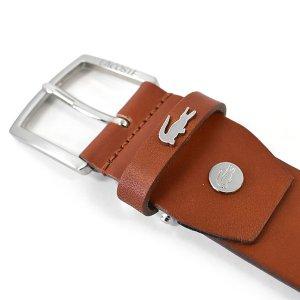 LACOSTE（ラコステ） プレリー 牛革ロゴブローチベルト LB82580 1本