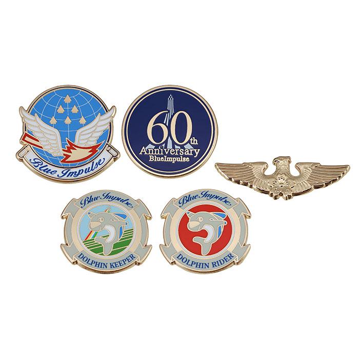 航空自衛隊 ブルーインパルス創設60周年記念 ピンバッジ5種セット PX