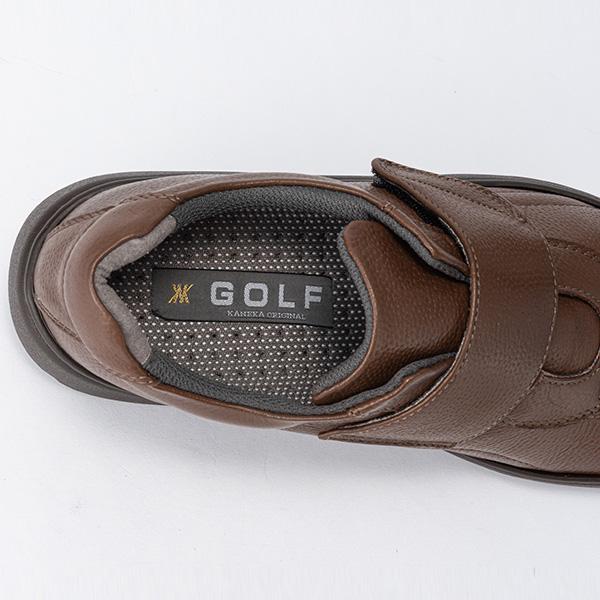 金谷製靴 ゴルフ 日本製 ソフト牛革 面ファスナーシューズ 4E 52 1足