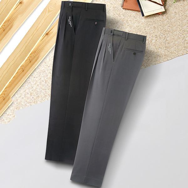 アローズ フランコ・コレツィオーニ 刺繍入りのびのびスラックス 2色組 41027 1セット（2本：2色×各1本） アローズ フランコ・コレツィオーニ 刺繍入りのびのびスラックス 2色組