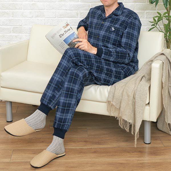 フレンドリー ジョージケント 肩当て付裏起毛暖かパジャマ 2色組 958290 1セット（2着：2色×各1着） GEORGEKENT（ジョージケント） フレンドリー 肩当て付きたっぷり裏起毛