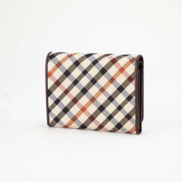DAKS（ダックス） プレリー ハウスチェック 二つ折り財布（L字