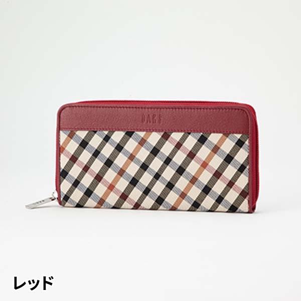 DAKS（ダックス） プレリー ハウスチェック ラウンドファスナー長財布 