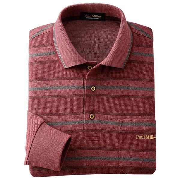 Huntington Club ハワード ポールミラー ボーダー柄ジャカード長袖