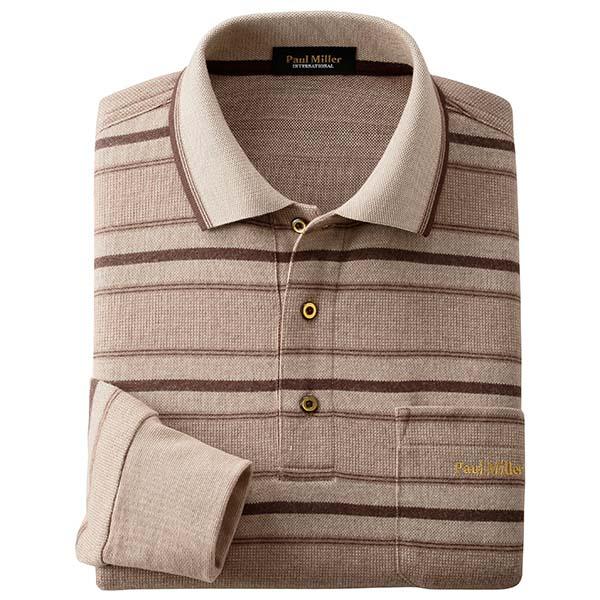 Huntington Club ハワード ポールミラー ボーダー柄ジャカード長袖