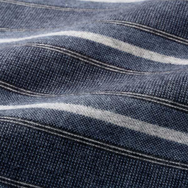 Huntington Club ハワード ポールミラー ボーダー柄ジャカード長袖