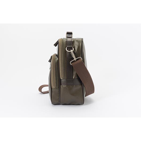 平野鞄 ブレザークラブ 日本製 葛城コーティングボックスショルダー 縦