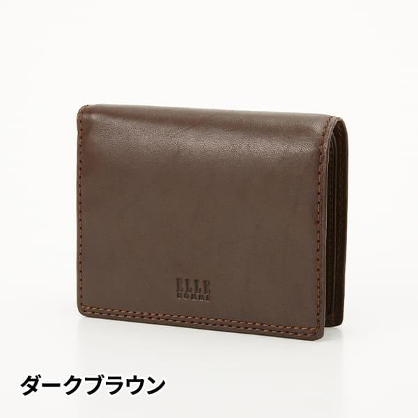ELLE HOMME（エルオム） プレリー シープ 中ベラ付き二つ折り財布