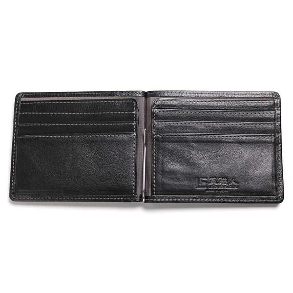 祥力 革職人 レザーファクトリー デュアルライン 外ポケット付き札ばさみ DU016 1個 革職人 LEATHER FACTORY 祥力 革職人 レザーファクトリー デュアル