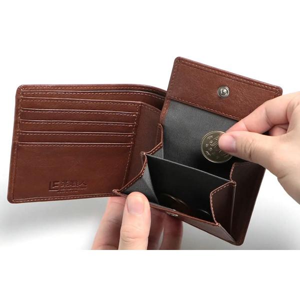 祥力 革職人 レザーファクトリー デュアルライン ササマチ小銭入れ付き二つ折り財布 DU020 1個 革職人 LEATHER FACTORY 祥力 革職人 レザーファクトリー デュアル