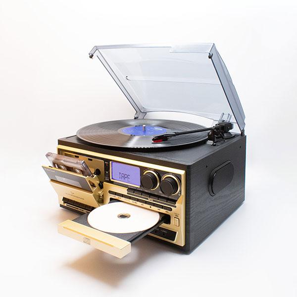 クマザキエイム Retro Sound オールインワン レコード プレーヤー AR