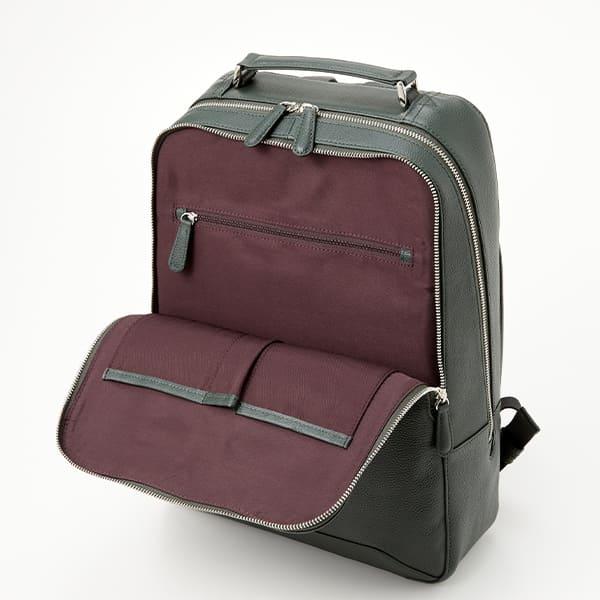 HAMILTON（ハミルトン） 平野 牛革2ルーム式リュック B4対応 42586 1個