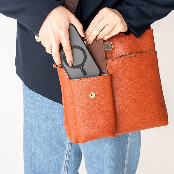 小田清 豊岡工房 牛革スマホが取り出し易いショルダー 4332 1個 : 産経