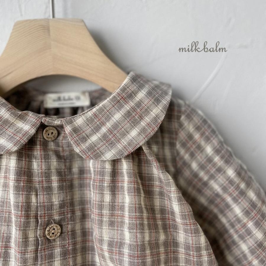 韓国子供服 milkbalm latte shirt ベージュチェックのみ｜sanki-shop2020｜10