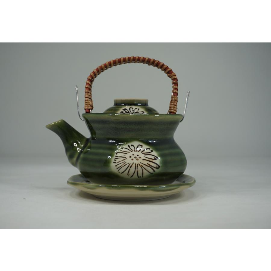 織部菊 土瓶蒸し 瀬戸焼 日本製 土瓶蒸しセット 和食器 : 料理道具の 
