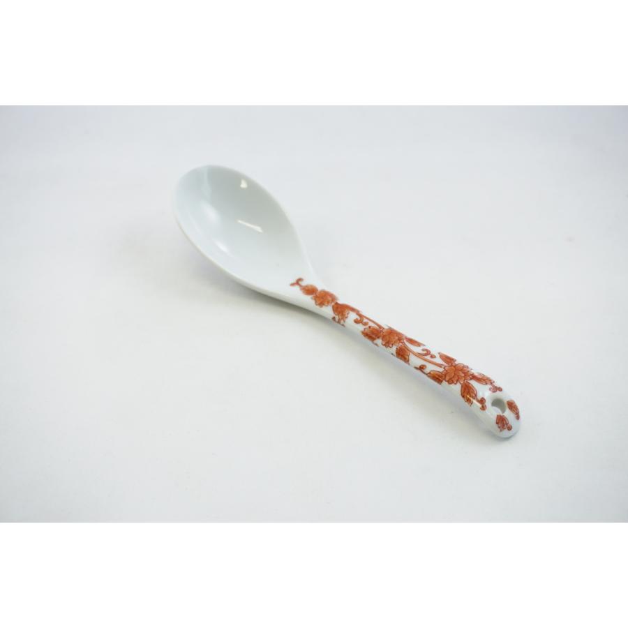 錦赤唐草 レンゲ 有田焼 日本製 磁器製レンゲ 和食器 : 料理道具の 