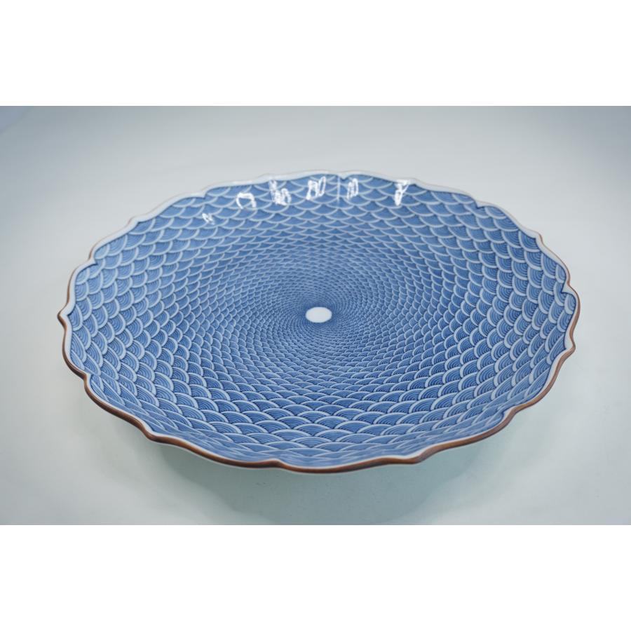 染付波紋八寸皿 五客 【公式通販】