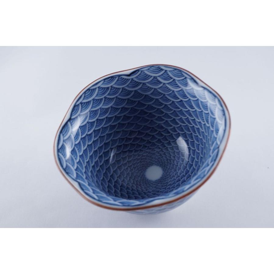 青海波紋 六方花小付 有田焼 日本製 小鉢 小付 和食器 : 料理道具の