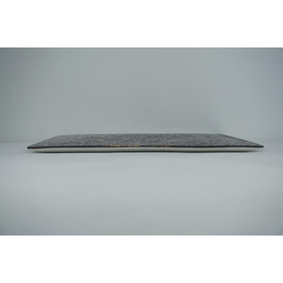 黒晶金ふたかすり 24cm正角陶板 有田焼 日本製 盛台 盛付皿 寿司 黒晶金ふたかすり 24cm正角陶板 有田焼 日本製 盛台 盛付皿 寿司