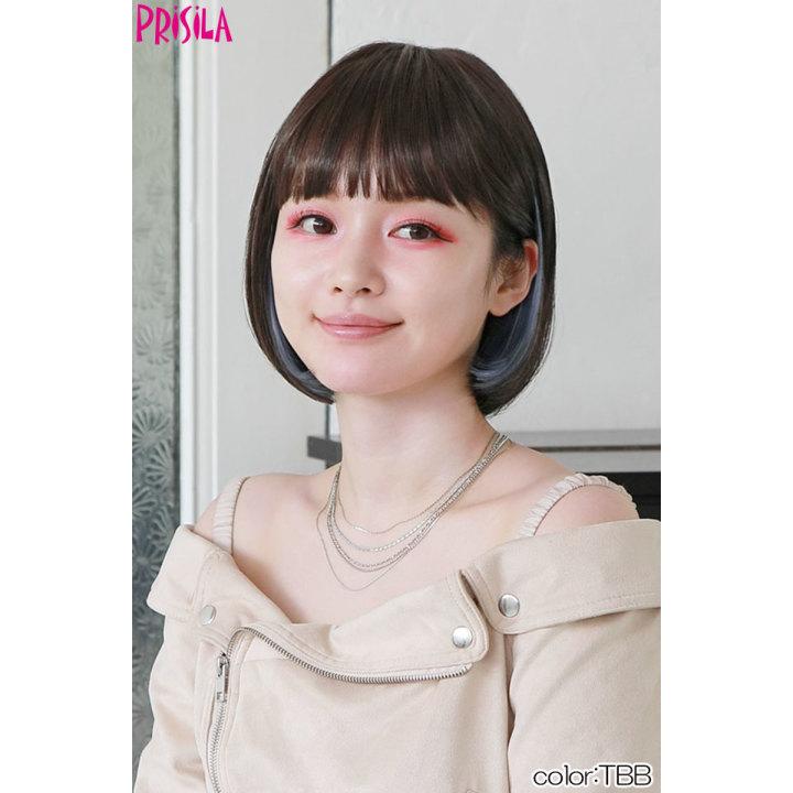 プリシラ オールウィッグ モアシルキーボブ A-703 耐熱 全5色 ブラック