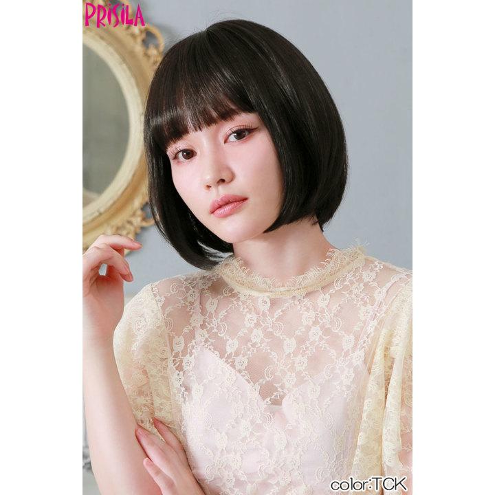 プリシラ オールウィッグ モアシルキーボブ A-703 耐熱 全5色 ブラック