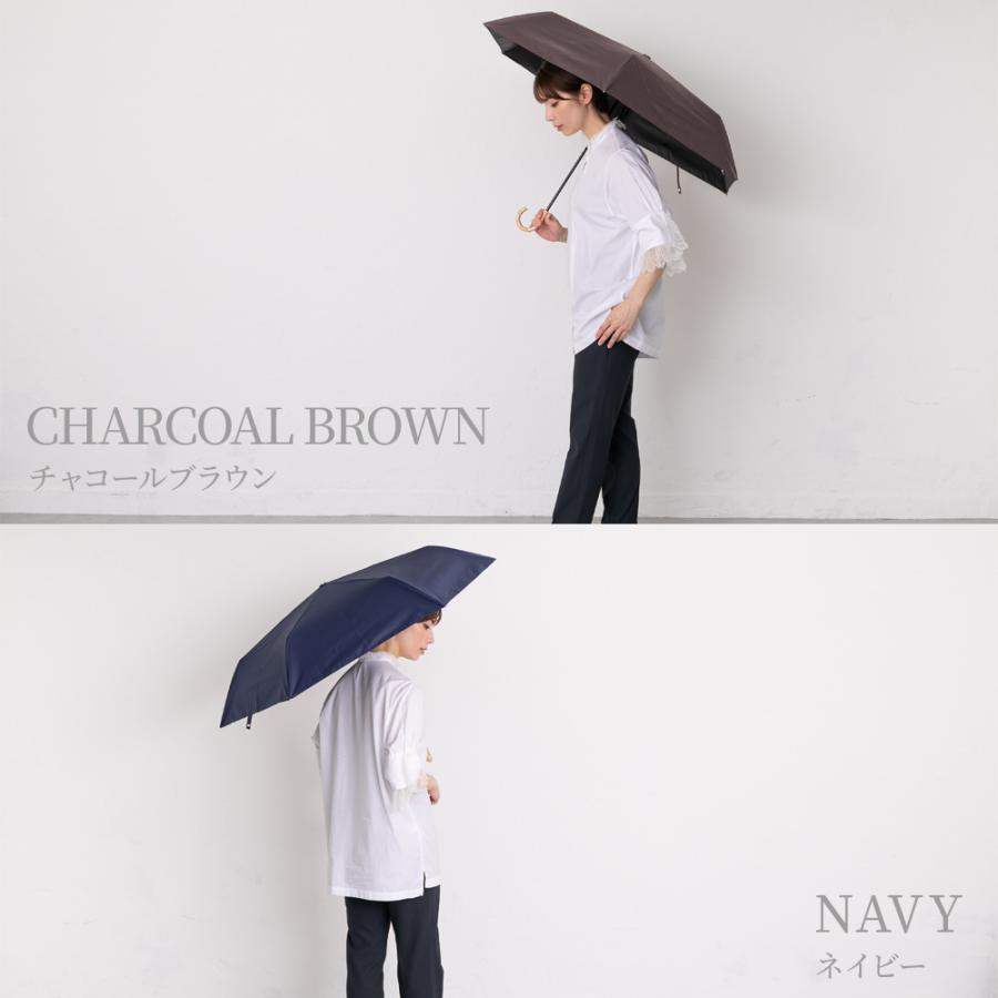ネイビー 折りたたみ傘 晴雨兼用 竹ハンドル　しーちゃん　遮光パーカー しーちゃん しいちゃん 日傘晴雨兼用傘 形状記憶 竹ハンドル UVカット