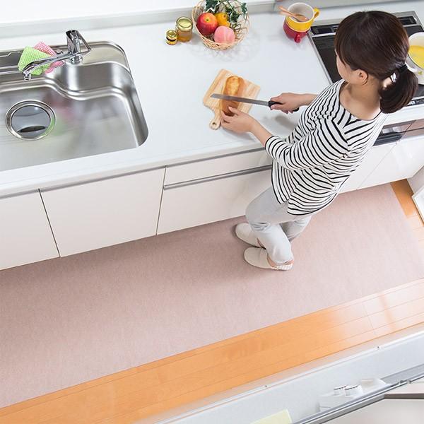 サンコー キッチンマット 拭ける ふける 60×120cm おしゃれ 台所