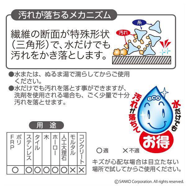 サンコー バススポンジ 風呂掃除 クリーナー 浴槽 浴室 洗剤なし