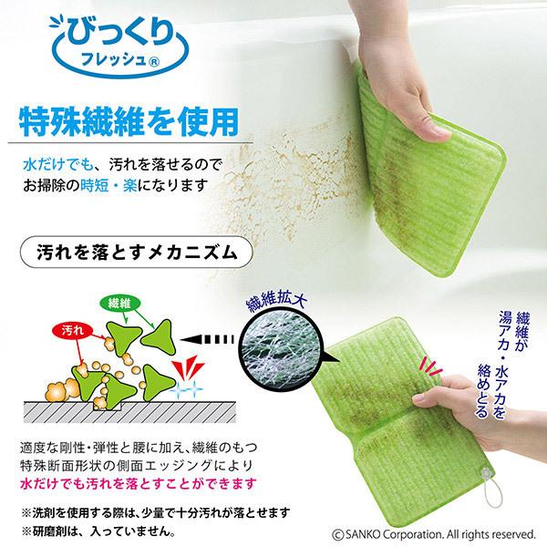サンコー バススポンジ 風呂掃除 クリーナー 浴槽 浴室 洗剤なし