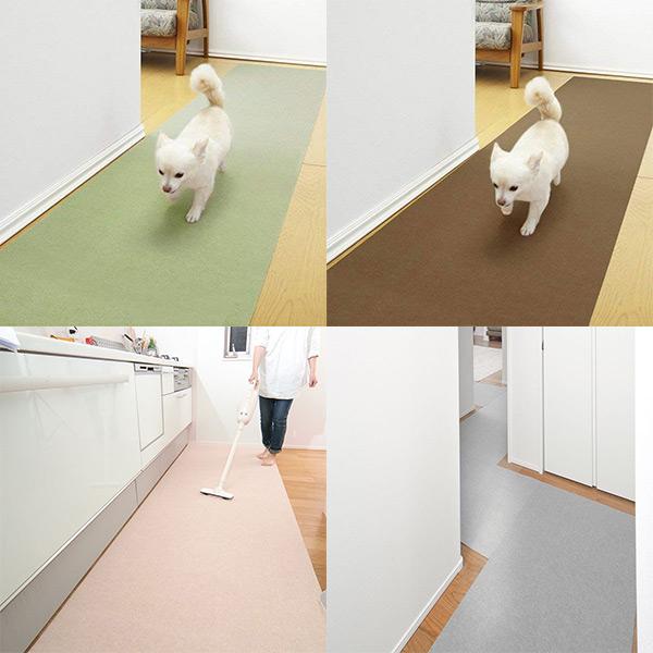 【未使用】サンコー　カーペット　犬　滑り止めマット　セット　廊下敷き サンコー 廊下用 カーペット ロング マット ペット 60×300cm