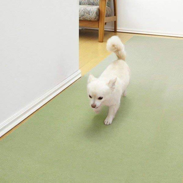 廊下用 敷き カーペット おしゃれ タイルマット 90 300cm フローリング 滑らない 撥水 洗える ペット 犬 おくだけ吸着 サンコー 309 サンコーオンラインショップ 通販 Yahoo ショッピング