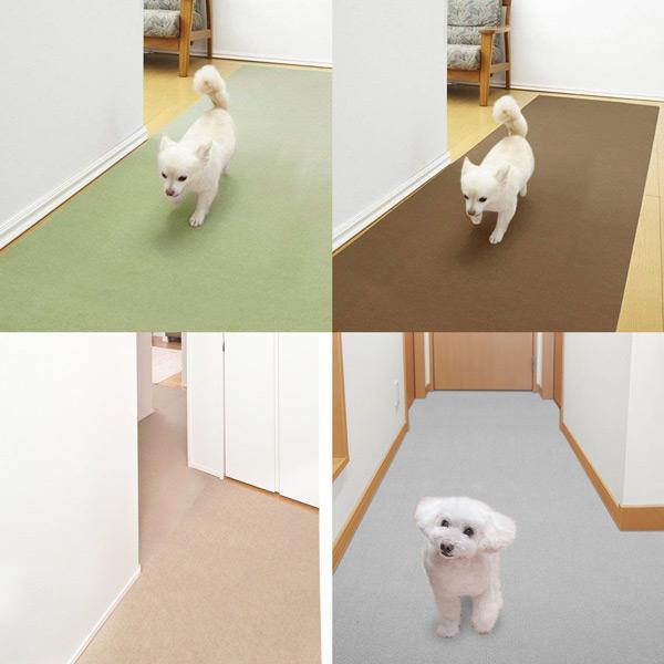 タイルマット 廊下敷き ペット 犬 おしゃれ フローリング 滑らないすべらない 90 600cm おくだけ吸着 サンコー 310 サンコーオンラインショップ 通販 Yahoo ショッピング