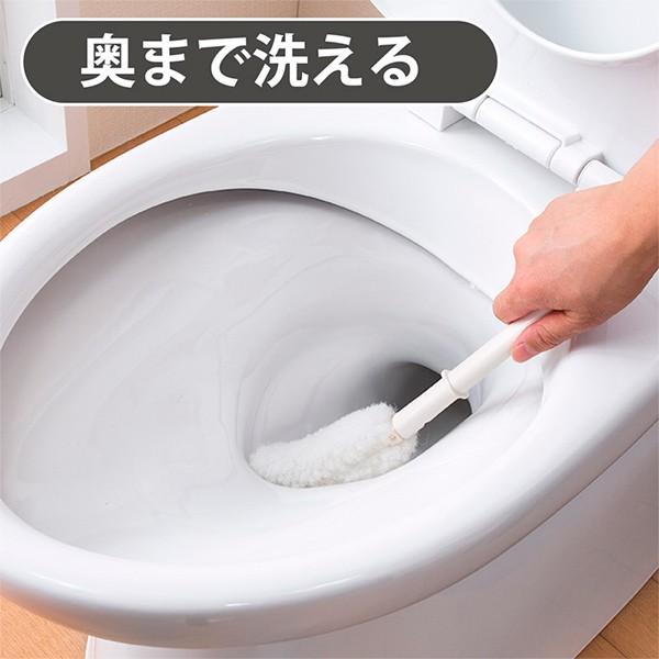 トイレブラシ おしゃれ 人気 清潔 掃除 収納 ケース付 セット コーティング 便器 洗剤なし 水だけ 日本製 クリーナー ミニピカ びっくりフレッシュ サンコー｜sanko-online｜02