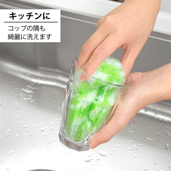 洗面台 掃除用品 スポンジ おすすめ おしゃれ ドーナツクリーナー 水回り 洗剤不要 キッチン トイレ 風呂 浴室 びっくりフレッシュ サンコー 汚れ落とし | サンコー | 06