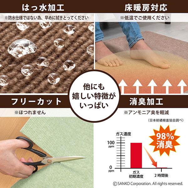 サンコー キッチンマット 拭ける ふける 撥水 おしゃれ ずれない
