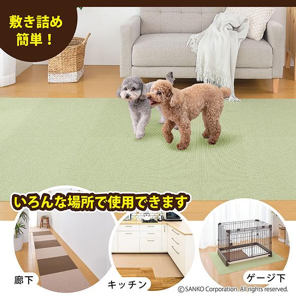 サンコー キッチンマット タイルマット おしゃれ 撥水 ずれない ラグ