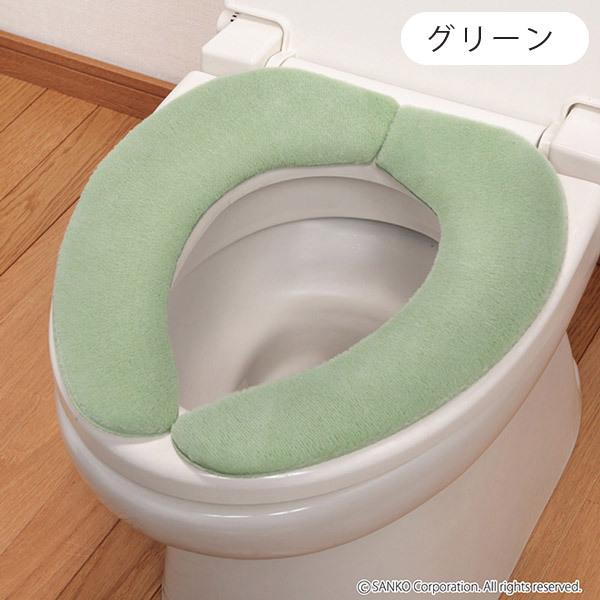 便座カバー 貼るタイプ ベンザシート O型 U型 洗浄暖房型 トイレ消臭ふんわり 2組入 増量 無地 洗える おくだけ吸着 サンコー ずれない | サンコー | 02