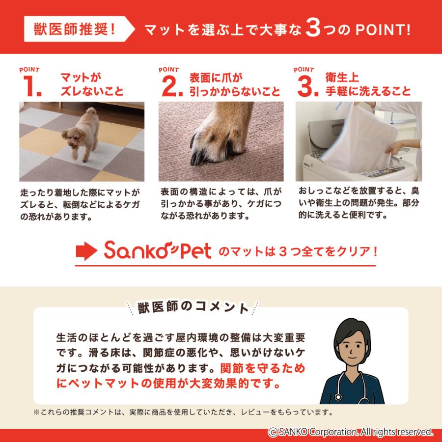 サンコー タイルマット 犬 滑らない ペット おしゃれ オシャレ