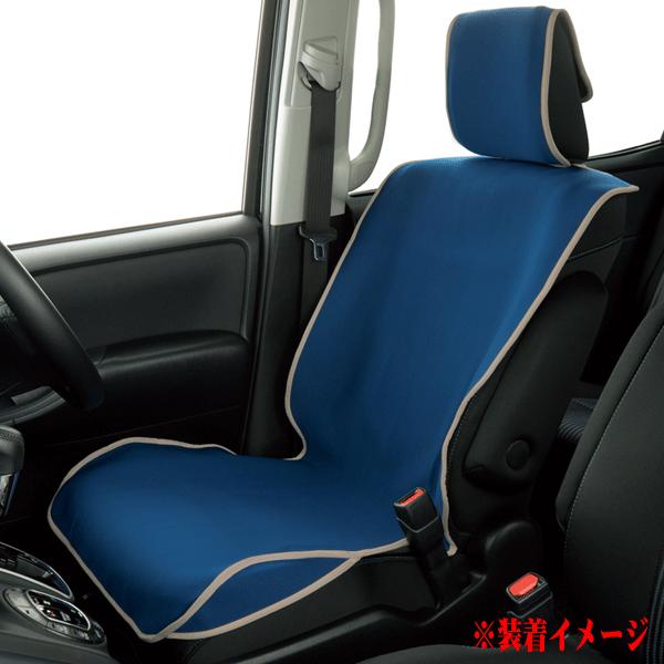 送料無料 撥水 防水 シートカバー フロント 汎用 抗菌防臭加工 防水デオ バケット セパレート ベンチ シート 兼用 前席用 2席分 セット ダークブルー Dbl Off