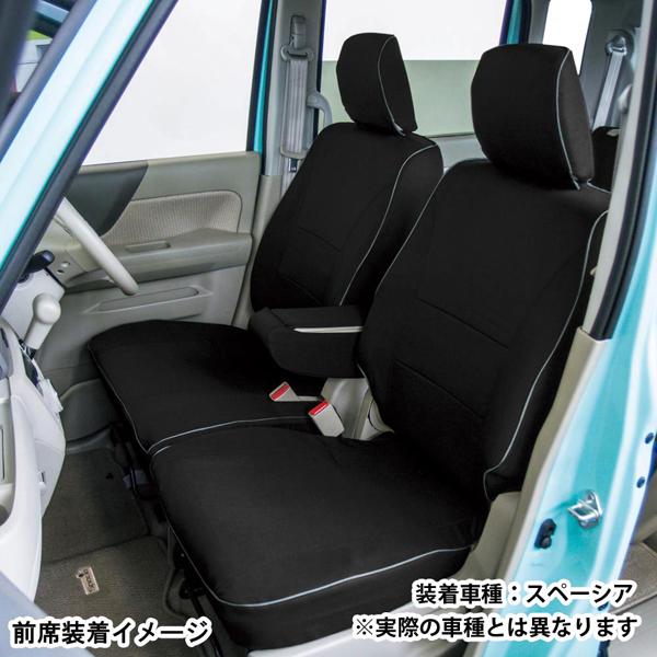 送料無料 撥水 シートカバー スズキ 軽自動車 スペーシアギア Mk53s 18 12 専用 撥水加工 車 内祝い セット 素材 M4 71 ファブリック 布製 1台分 ブラック 黒