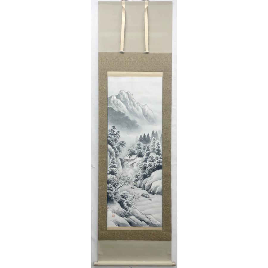 箕輪彰「雪景山水」｜静寂を宿す雪の山水図 − 冬の床の間や夏の涼感